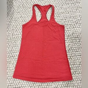 Lululemon tank, reddish orange stripes